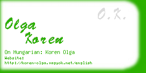 olga koren business card